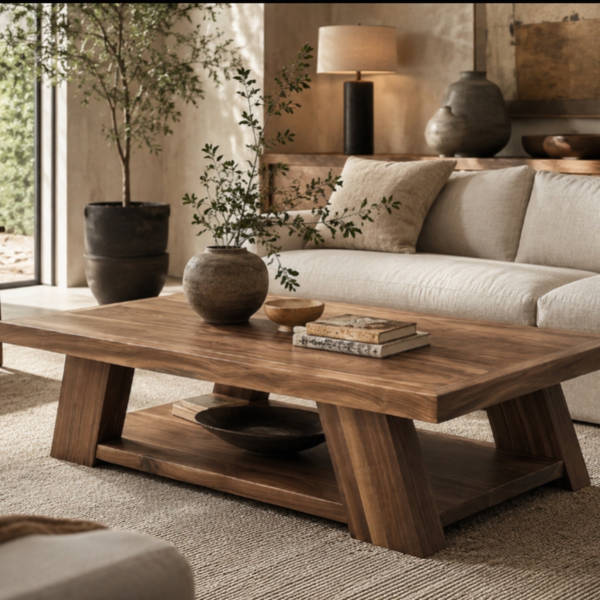 Solid Wood Coffee Table | The Terra | Handcrafted Texas – Rustic9