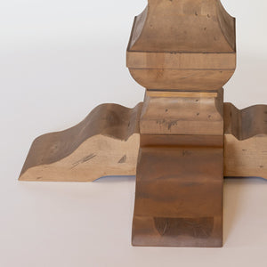Handmade Solid Wood Round Trestle Pedestal Table