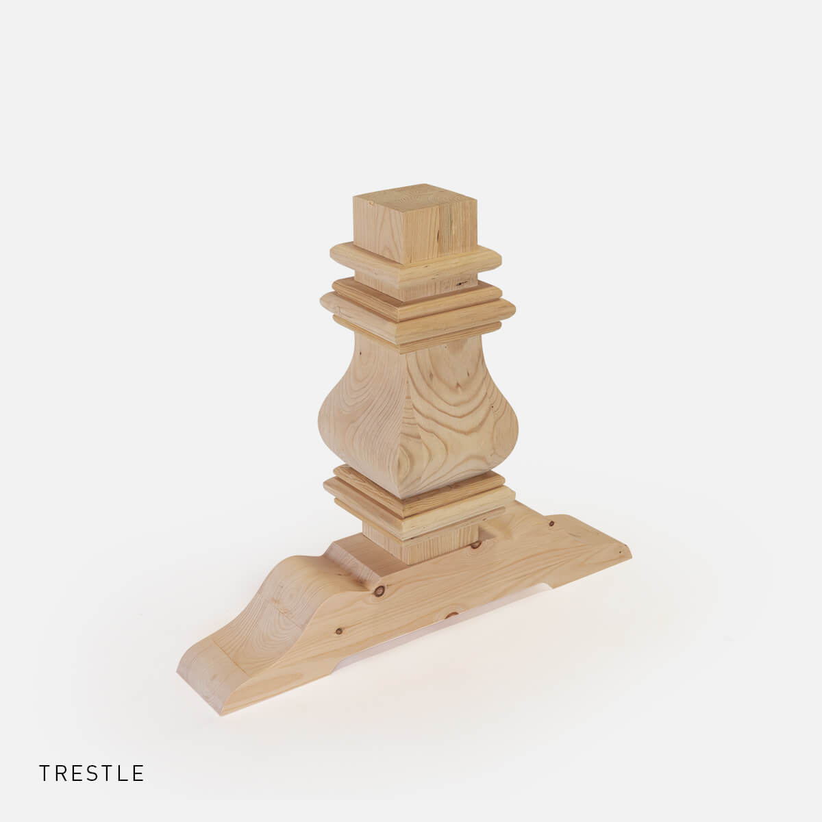 Trestle Dining Table Pedestals Handmade Solid Wood